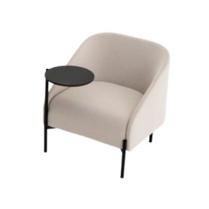 Sneak armchair with side table